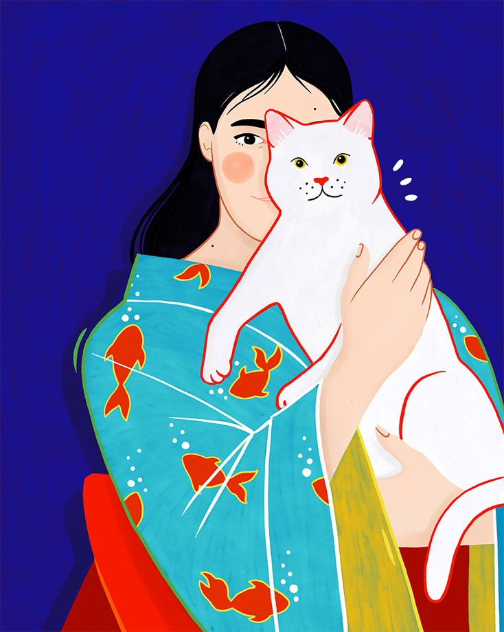 illustrationok3-anais-ordas-japonese-cat.jpg - Ana&#x00EF;s&#x20;ORDAS | Virginie