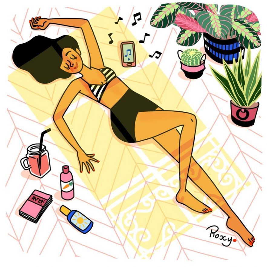 illustration-roxylapassade-sunbath.jpg - Roxy&#x20;LAPASSADE | Virginie